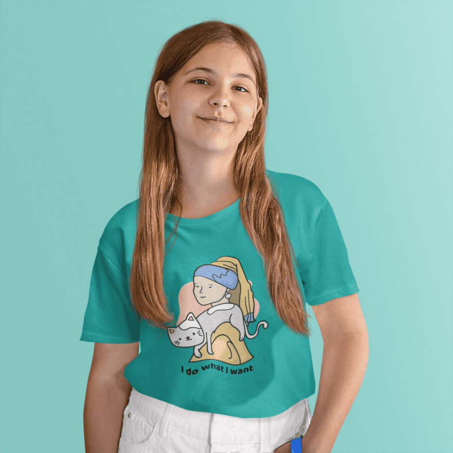 i do what i want round neck 100% cotton t shirt for kids