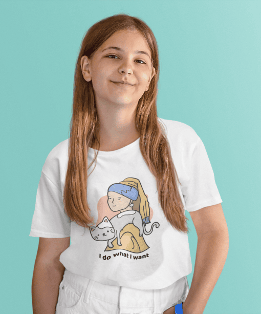 i do what i want round neck 100% cotton t shirt for kids
