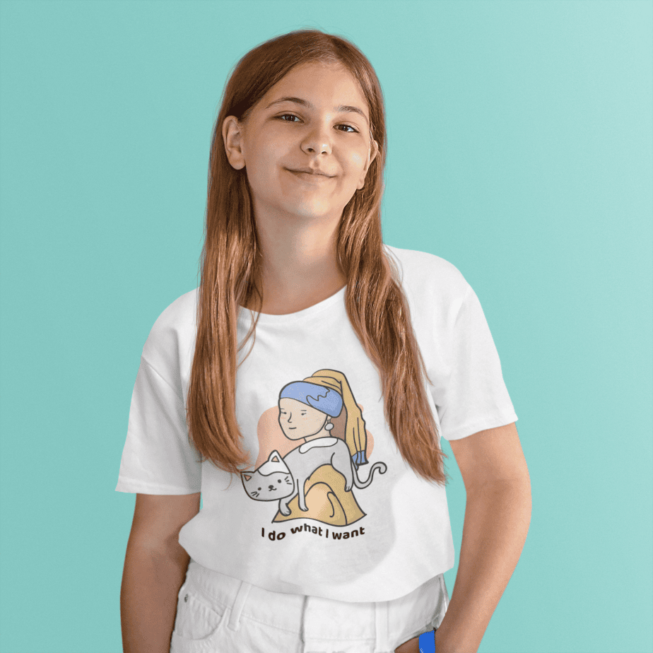 i do what i want round neck 100% cotton t shirt for kids