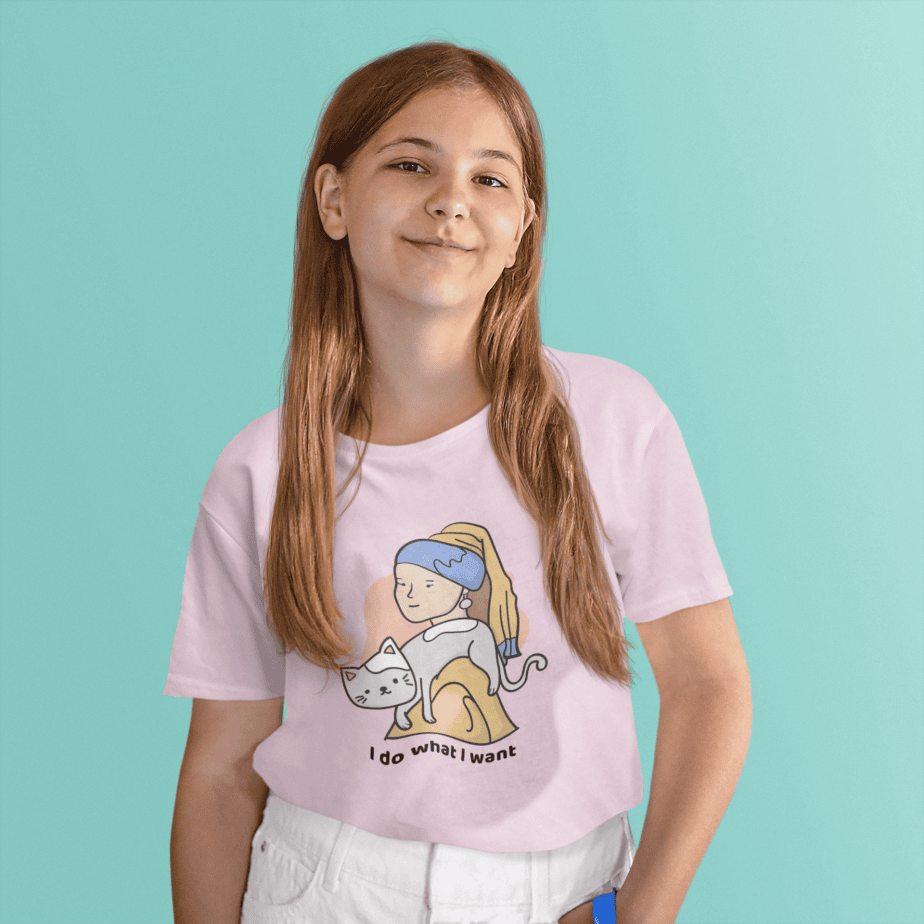 i do what i want round neck 100% cotton t shirt for kids