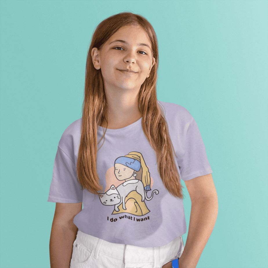 i do what i want round neck 100% cotton t shirt for kids
