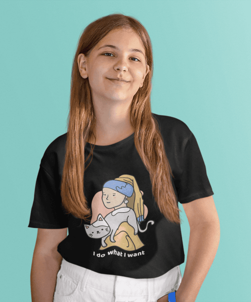 i do what i want round neck 100% cotton t shirt for kids