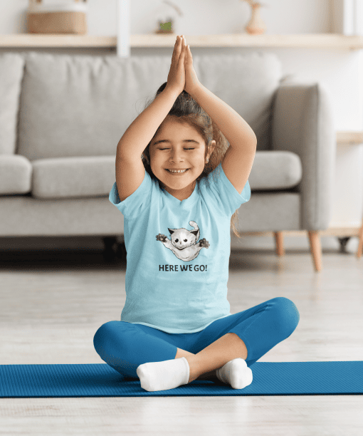 here we go round neck 100% cotton t shirt for kids