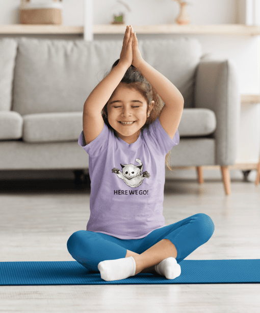 here we go round neck 100% cotton t shirt for kids
