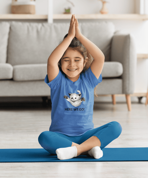 here we go round neck 100% cotton t shirt for kids