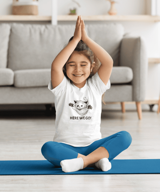 here we go round neck 100% cotton t shirt for kids