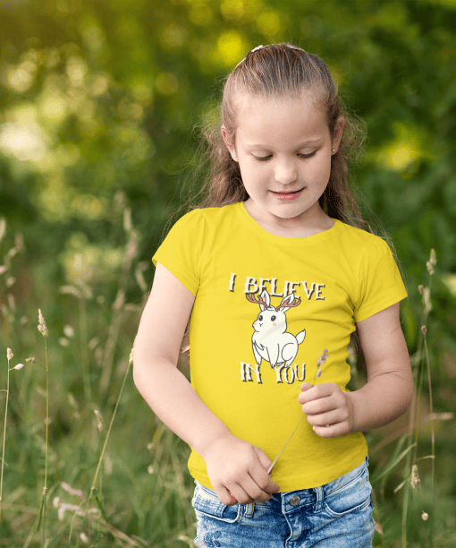 i believe in you round neck 100% cotton t shirt for kids