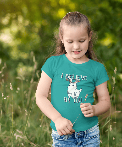 i believe in you round neck 100% cotton t shirt for kids