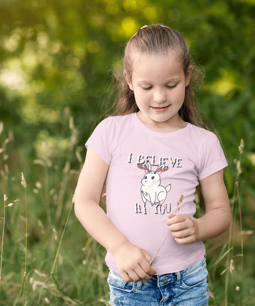 i believe in you round neck 100% cotton t shirt for kids