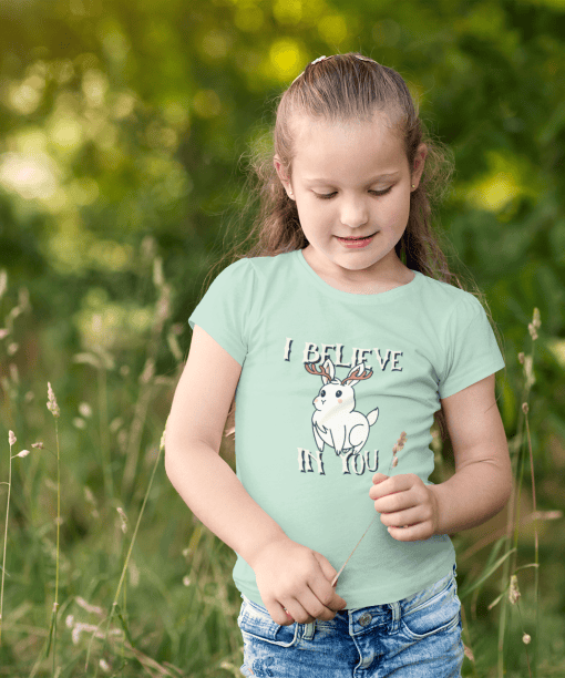 i believe in you round neck 100% cotton t shirt for kids