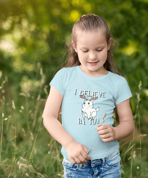 i believe in you round neck 100% cotton t shirt for kids