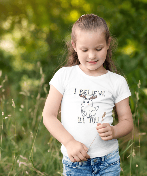 i believe in you round neck 100% cotton t shirt for kids