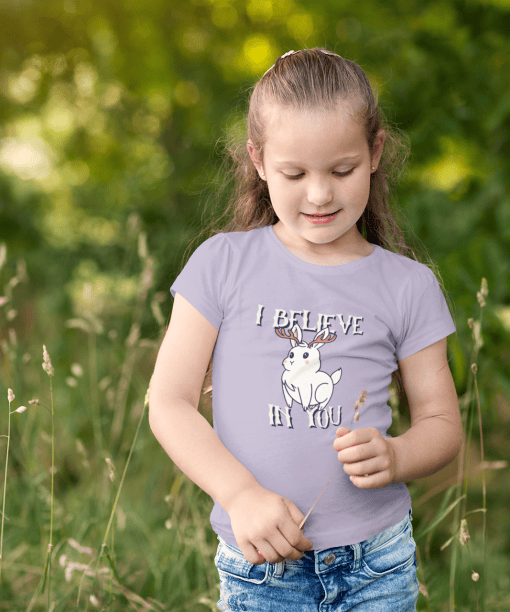 i believe in you round neck 100% cotton t shirt for kids