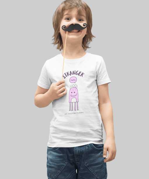 stay home and eat birthday cake round neck 100% cotton t shirt for kids (copy)