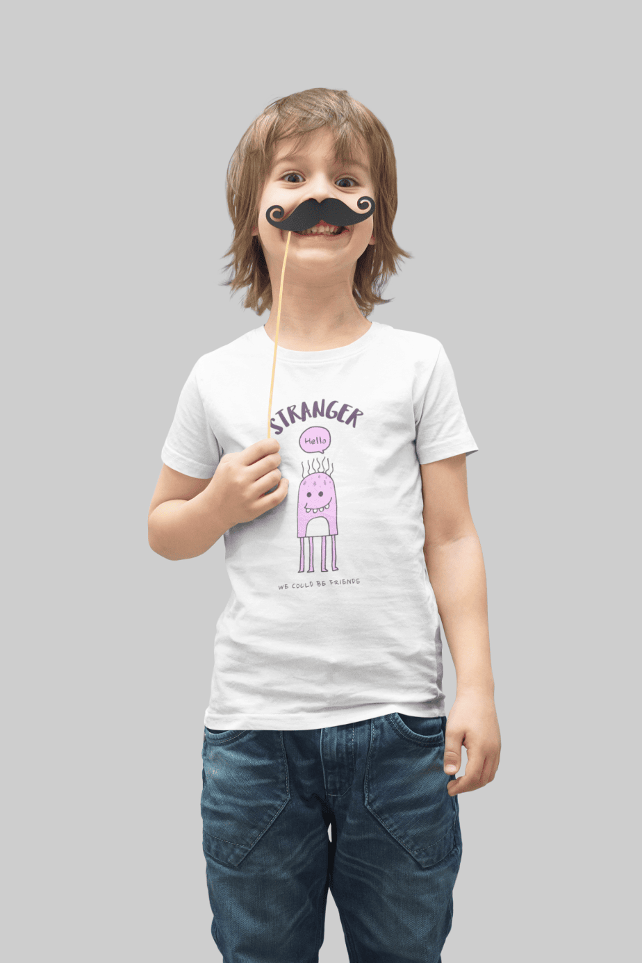 stay home and eat birthday cake round neck 100% cotton t shirt for kids (copy)
