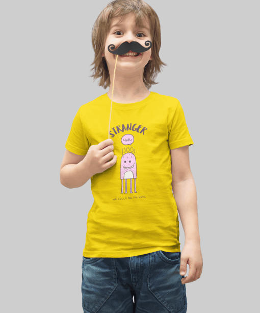 stay home and eat birthday cake round neck 100% cotton t shirt for kids (copy)